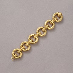 An 18k Gold Italian Bamboo Bracelet
