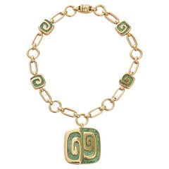 Gold and Jade Tematica Bulgari Necklace