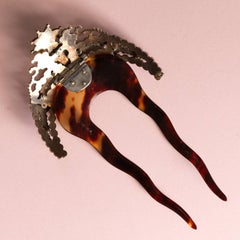Edwardian Bohemian Garnet Comb