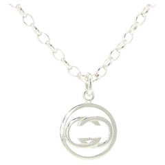 Collana con ciondolo Gucci in argento sterling, 21 pollici