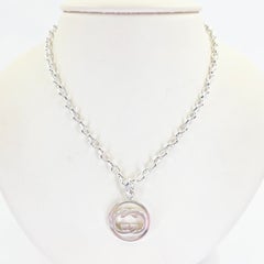 Gucci Sterling Silver Pendant Necklace 21 Inches