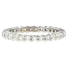 14K White Gold Diamond Eternity Band, 0.95ct VS G/H, Size 5.5