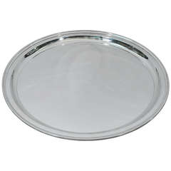 Tiffany Serving Tray - Large & Circular - American Sterling Silver