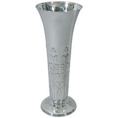 Antique Tiffany Vase - Large with Acanthus Leaves - American Sterling Silver - C 1912