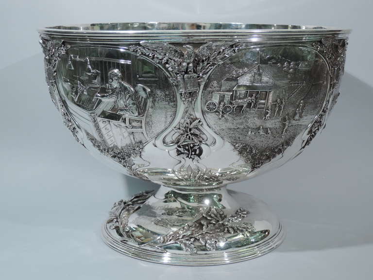 Postmaster General Punch Bowl - Historic American Silver - C 1902