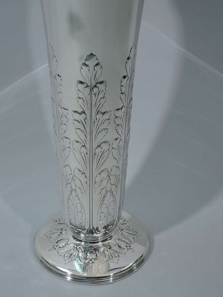 Tiffany Vase - Large with Acanthus Leaves - American Sterling Silver - C 1912 1
