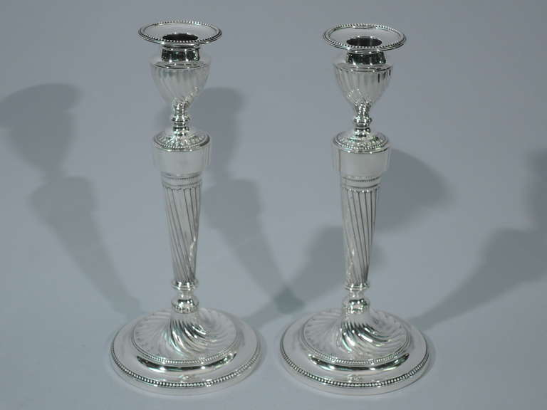 Neoclassical Candlesticks - Made in England for Caldwell Philadelphia - 1926 In Excellent Condition In New York, NY
