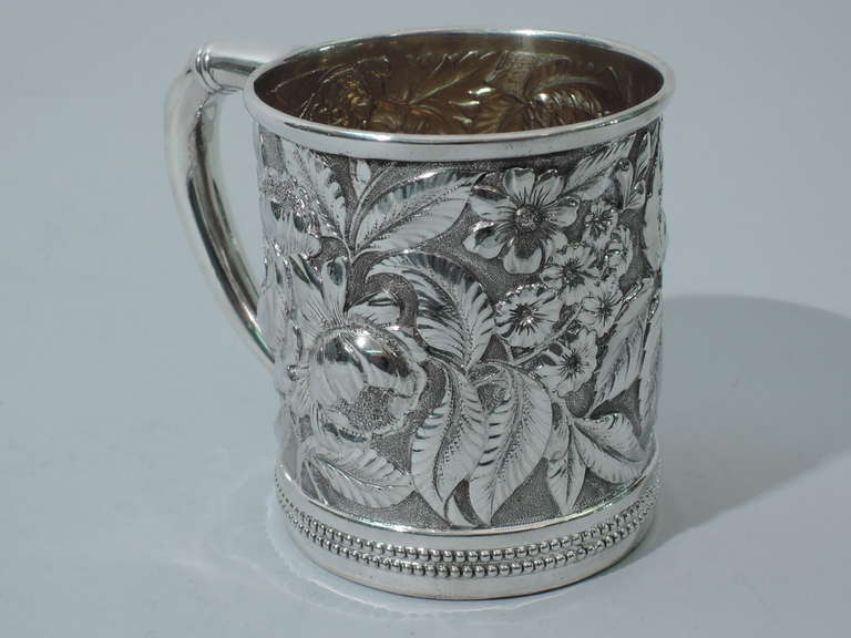 Victorian Gorham Christening Mug - Beautiful Baby Cup - American Sterling Silver - 1888