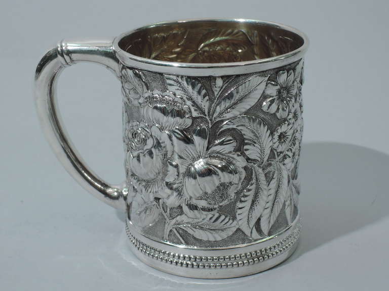 Gorham Christening Mug - Beautiful Baby Cup - American Sterling Silver - 1888 In Excellent Condition In New York, NY