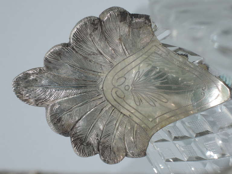 Swan Centerpiece - Big Bird Bowl -  German Silver & Cut Glass - C 1900 1
