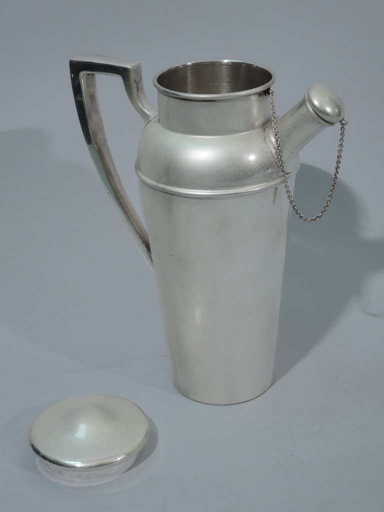 Art Deco Cocktail Shaker - Modern Martini - American Sterling Silver - C 1920 1