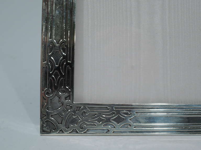Tiffany Frame with Strapwork - Picture Photo - American Sterling Silver - C 1910 4