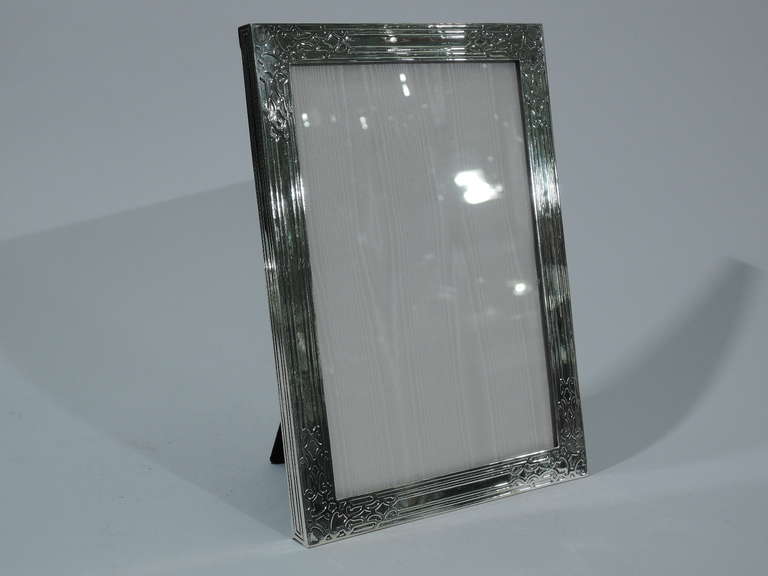 Tiffany Frame with Strapwork - Picture Photo - American Sterling Silver - C 1910 In Excellent Condition In New York, NY