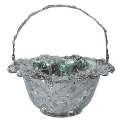 Tiffany Blackberry Basket - American Sterling Silver - C 1905