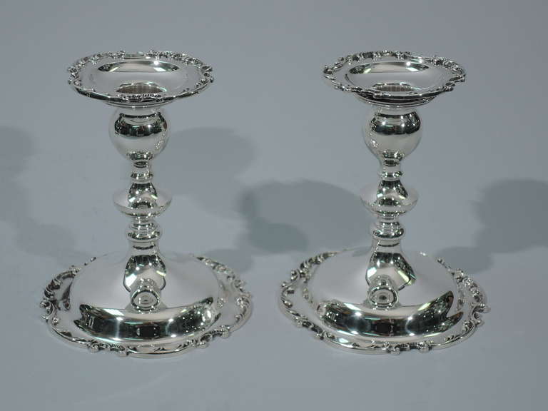 Fun and Fancy Candlesticks Pretty Pair American Sterling Silver C