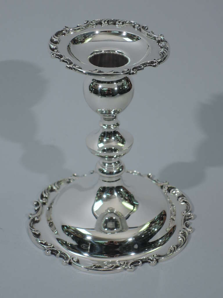 Fun and Fancy Candlesticks Pretty Pair American Sterling Silver C