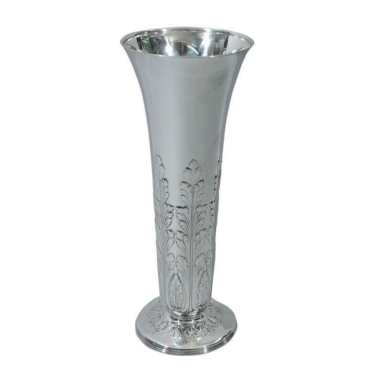 Tiffany Vase - Large with Acanthus Leaves - American Sterling Silver - C 1912