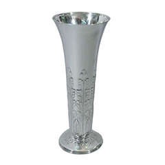 Antique Tiffany Vase - Large with Acanthus Leaves - American Sterling Silver - C 1912