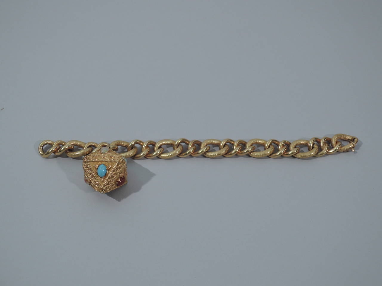 Retro 1960s Gold Charm Bracelet  1