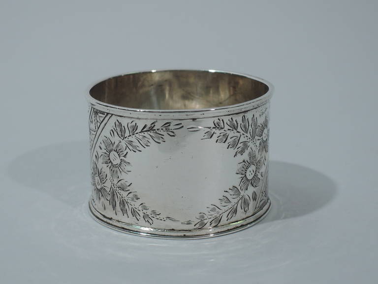 Victorian Napkin Rings - Aesthetic Movement - English Sterling Silver 3