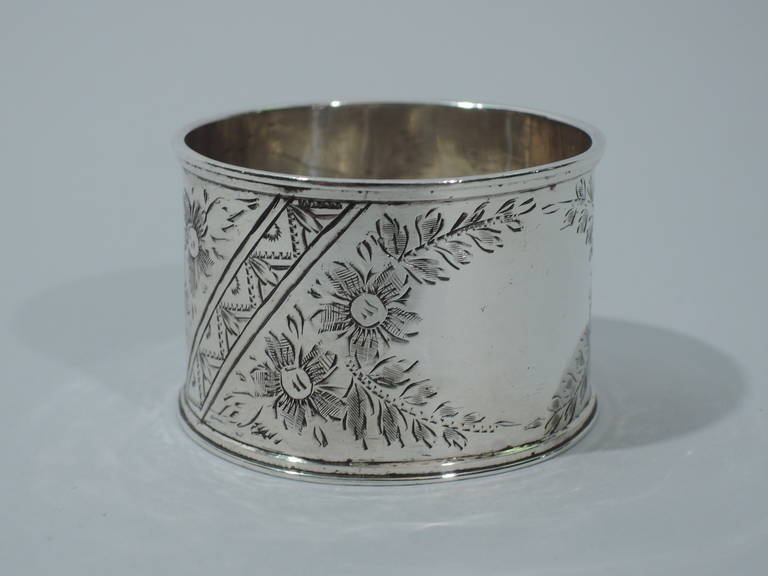 Victorian Napkin Rings - Aesthetic Movement - English Sterling Silver 5