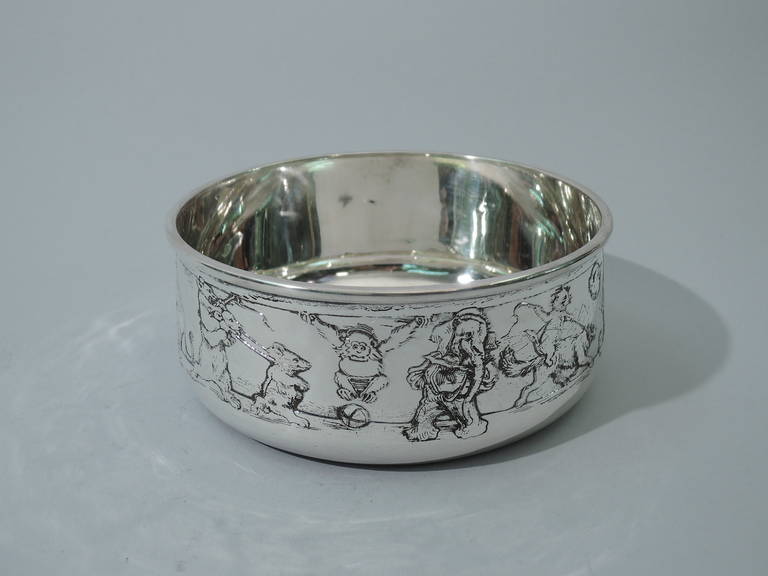 Here Comes the Circus - Sweet Sterling Silver Baby Bowl and Plate by Kerr 1