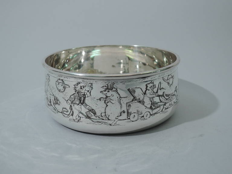 Here Comes the Circus - Sweet Sterling Silver Baby Bowl and Plate by Kerr 3
