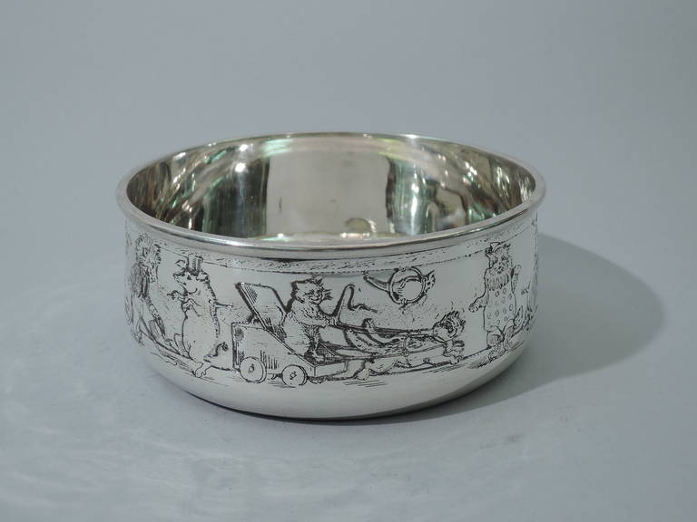 Here Comes the Circus - Sweet Sterling Silver Baby Bowl and Plate by Kerr 4