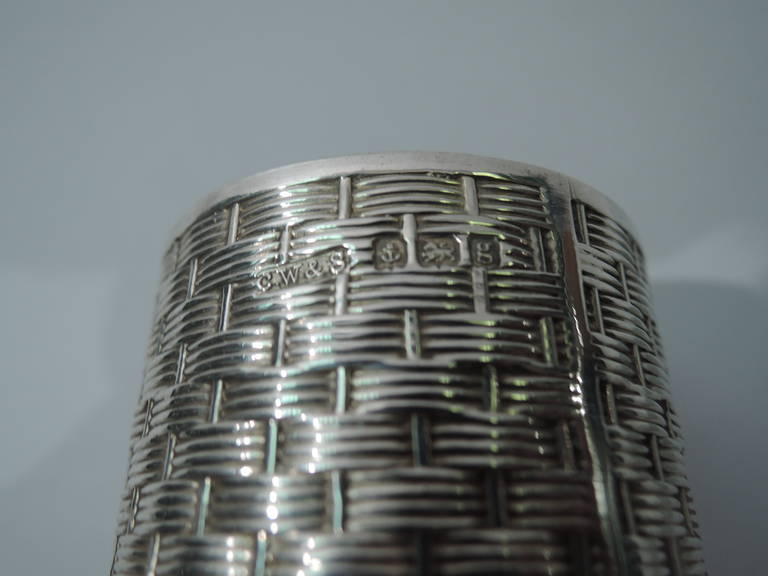 Edwardian Napkin Rings - Basket Weave - English Sterling Silver - 1906 6