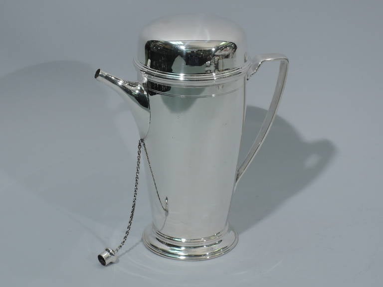 Women's or Men's Tiffany Cocktail Shaker - Modern Martini - American Sterling Silver - C 1919