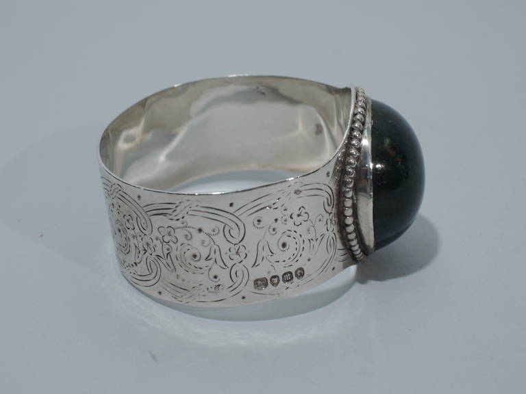 Victorian Napkin Rings by Barnard - English Sterling Silver & Hardstone 6