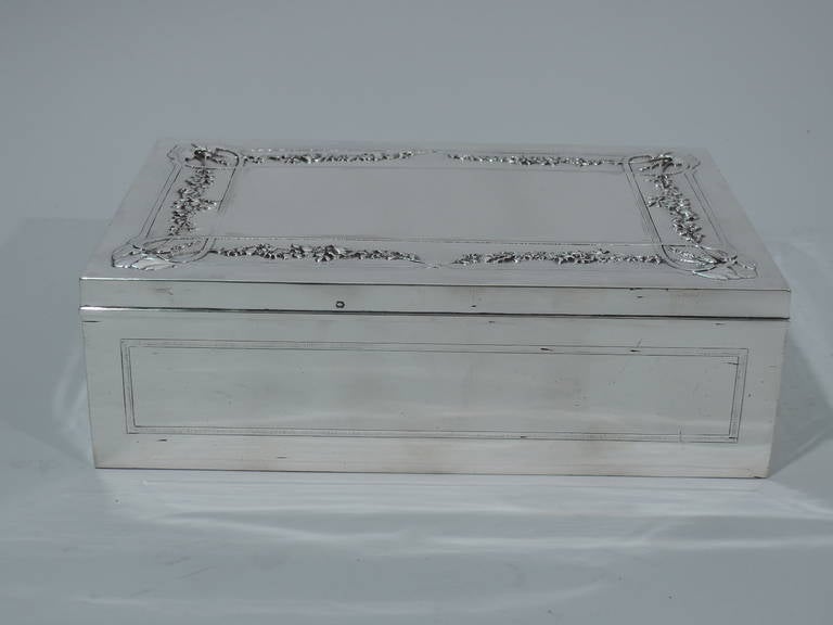Women's or Men's French Belle Epoque Silver Box