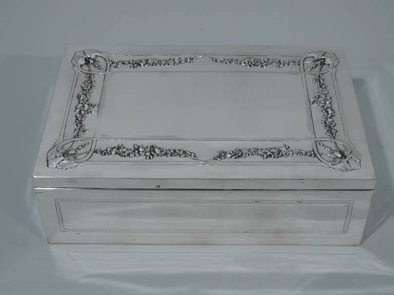 French Belle Epoque Silver Box In Excellent Condition In New York, NY