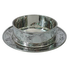 Here Comes the Circus - Sweet Sterling Silver Baby Bowl and Plate by Kerr