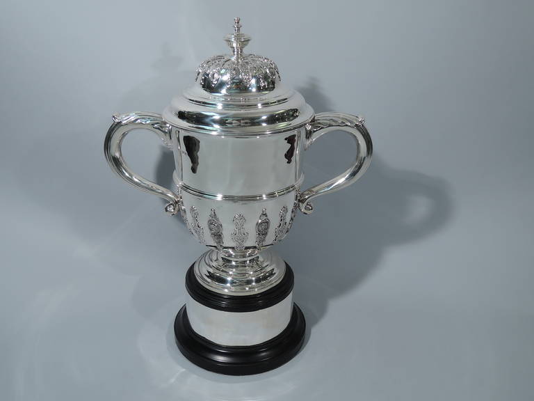 Victorian English Large and Heavy Sterling Silver Trophy Cup In Excellent Condition In New York, NY
