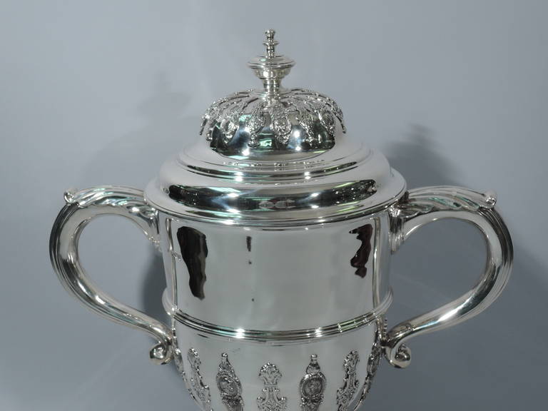 Victorian English Large and Heavy Sterling Silver Trophy Cup 3