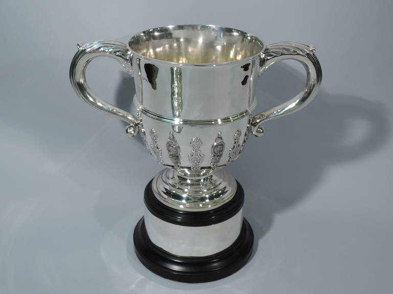 Victorian English Large and Heavy Sterling Silver Trophy Cup 1