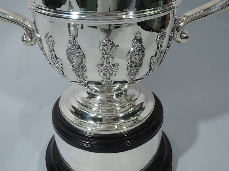 Victorian English Large and Heavy Sterling Silver Trophy Cup 4