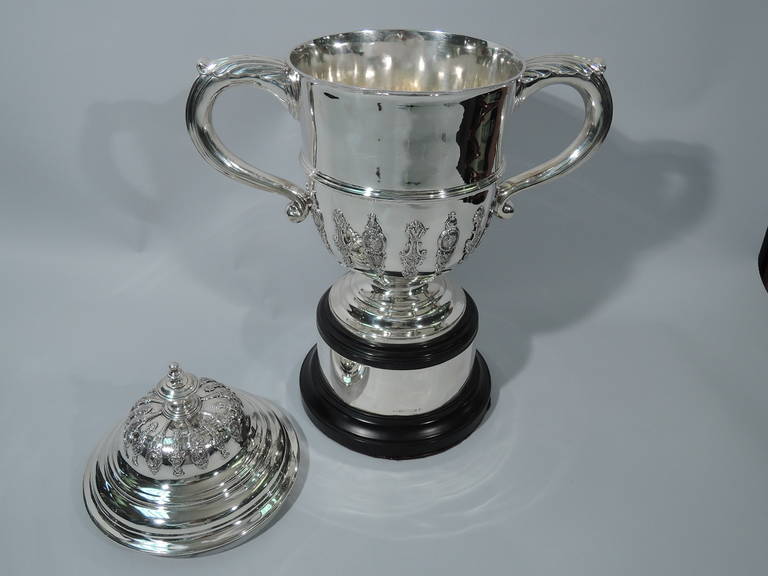 Women's or Men's Victorian English Large and Heavy Sterling Silver Trophy Cup