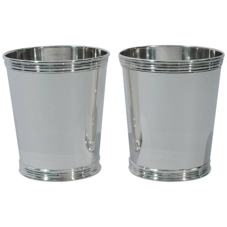 Trees American Sterling Silver Kentucky Derby Mint Julep Cups at 1stDibs