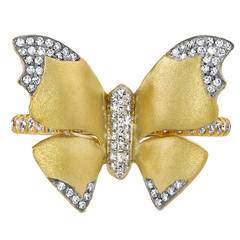 Diamond Gold Butterfly Ring