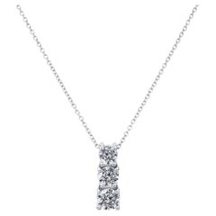 .50 Carat Round Diamond Pendant in 14 Karat White Gold