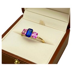 Royal Blue and Vivid Pink Ceylon Sapphires 2.90 Carat