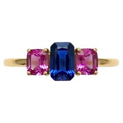 Royal Blue and Vivid Pink Ceylon Sapphires 2.90 Carat