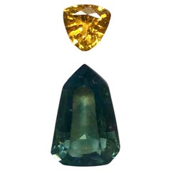 Sapphire Kite Shape Blue-Green 3.54 Carat