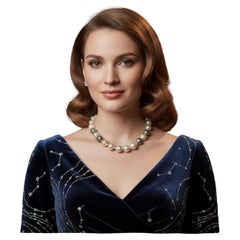 Collar Barroco de Oro con Perlas del Mar del Sur 20 Pulgadas