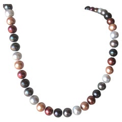 Multicolor Cultured Pearls 14K Gold