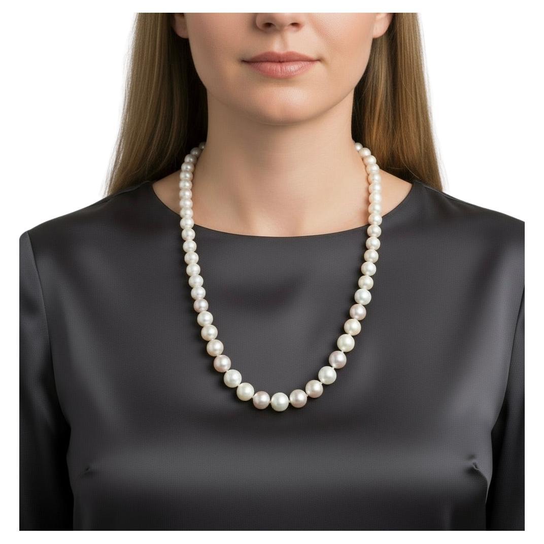 Perlenkette 14K Gelbgold 25 Zoll Perlenkette