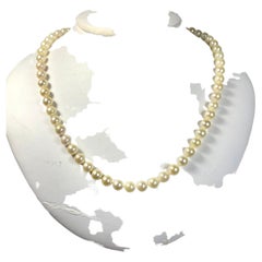 Japanese Akoya Pearl Necklace 14K Gold