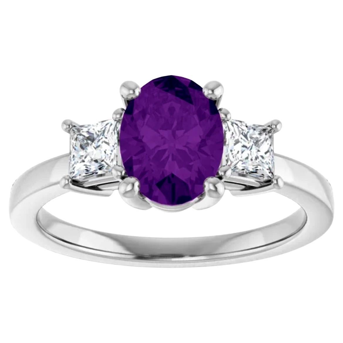 Natural Sapphire Diamond Engagement Ring 14 Karat Gold